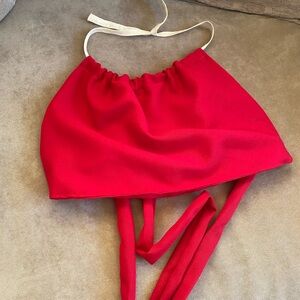 Red Women's Crop Top